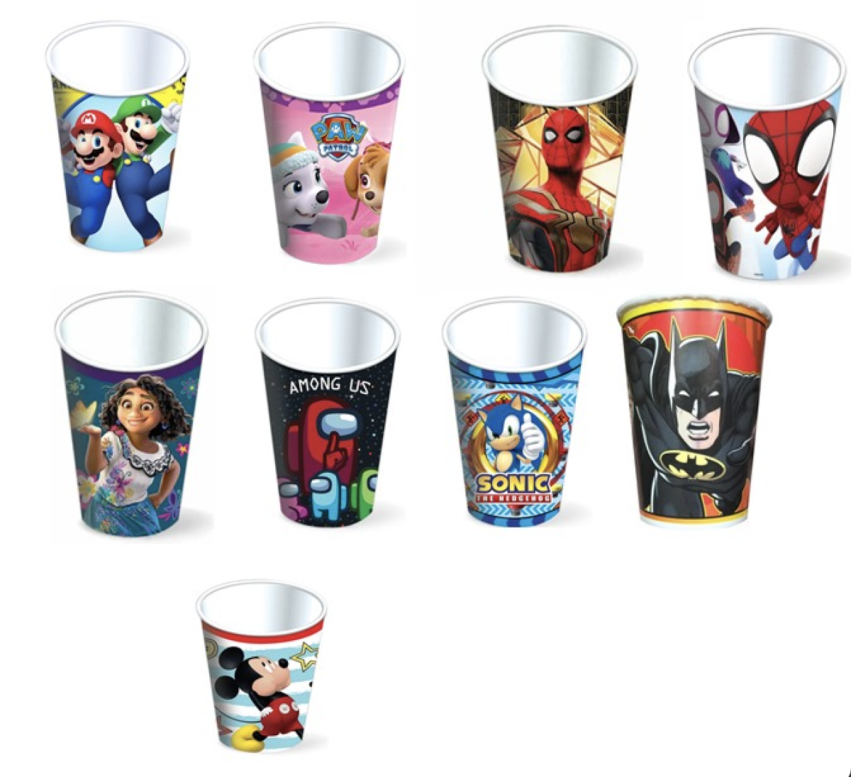 Vasos decorados de cartón marca Granmark de 266 mi (9oz)