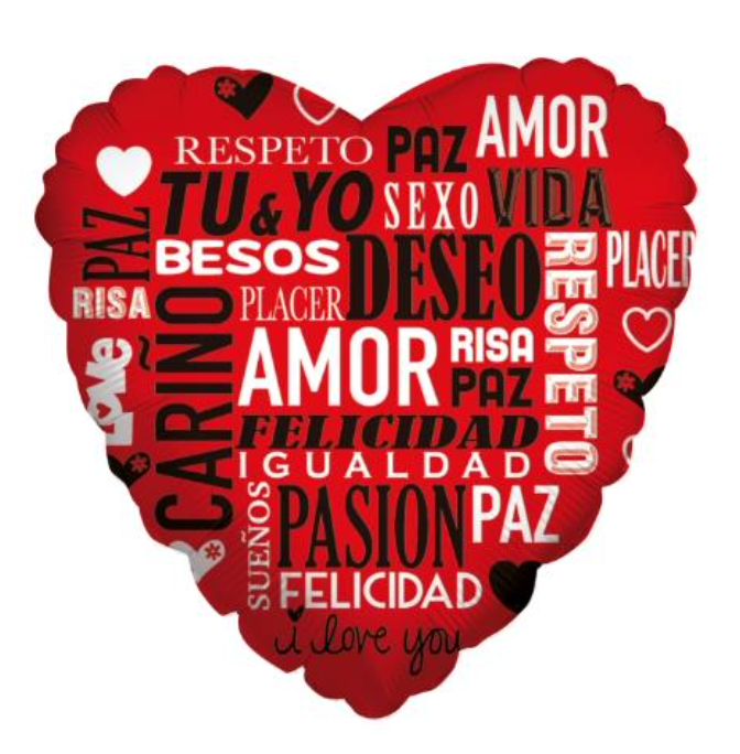Globo de foil de tema de amor