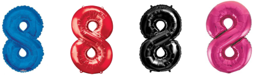 Globo de Número 8 de 34” Marca Anagram/Convergram