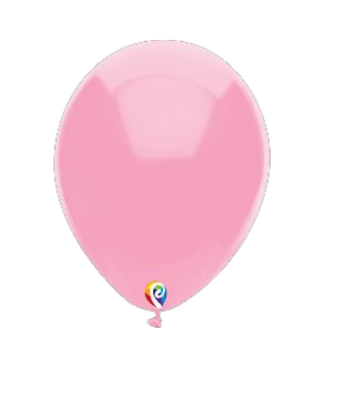 Bolsa de globos de látex Sensacional Número 9 color Rosa bebe std.