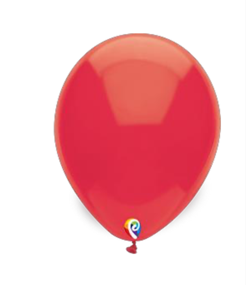 Bolsa de globos de látex Sensacional Número 7 color Rojo std.