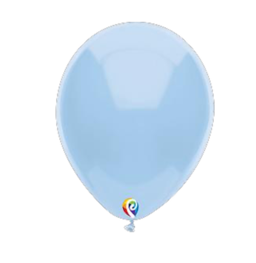 Bolsa de globos de látex Sensacional Número 7 color Azul bebe std.