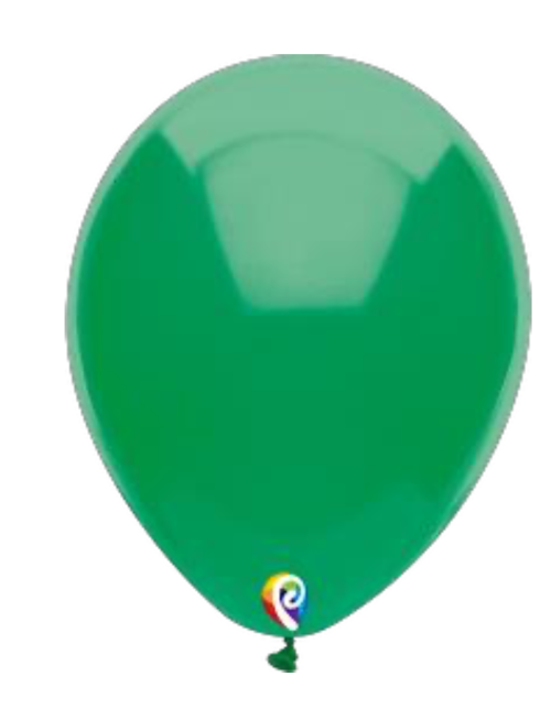 Bolsa de globos de látex Sensacional Número 7 color Verde std.