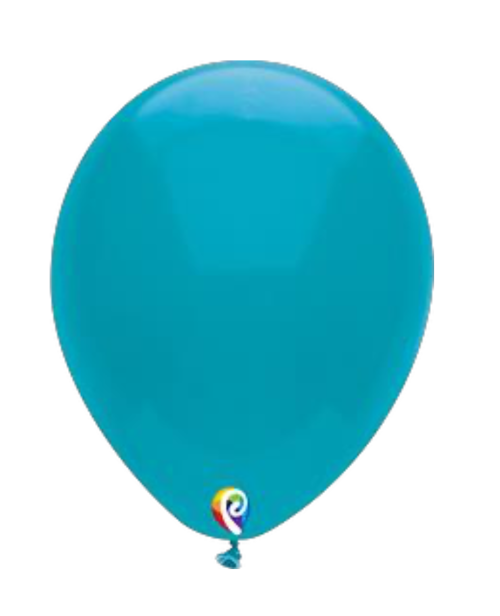 Bolsa de globos de látex Sensacional Número 9 color Turqueza std.