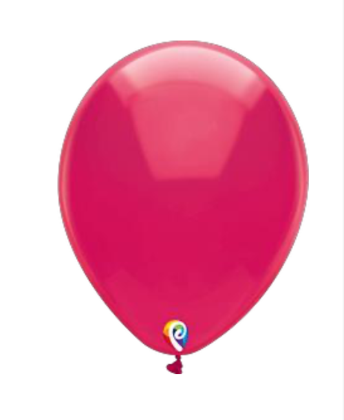 Bolsa de globos de látex Sensacional Número 9 color Fiusha Cristal.