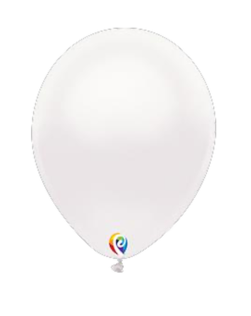 Bolsa de globos de látex Sensacional Número 9 color Blanco Perla Nacarado.