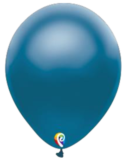 Bolsa de globos de látex Sensacional Número 12 color Azul Oscuro Metálico.