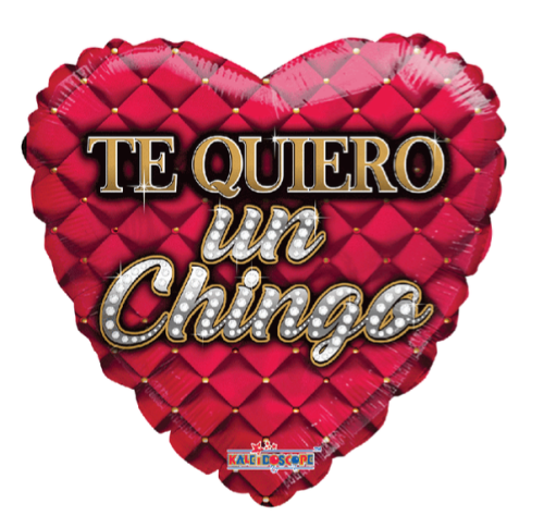 Globo de foil de tema de amor de 18”