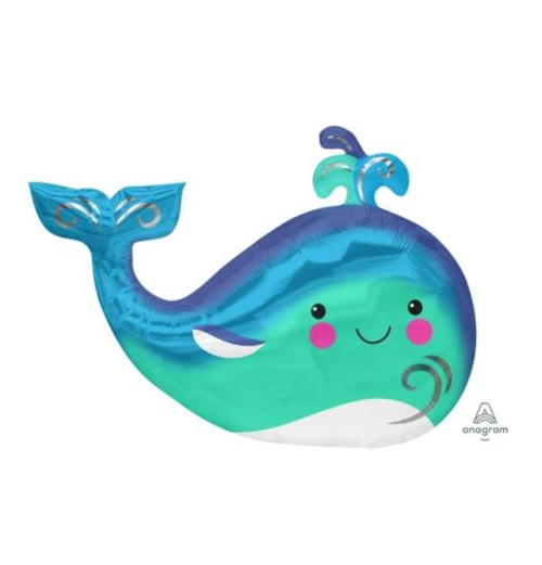 Globo de foil en forma de animales 28” Ballena