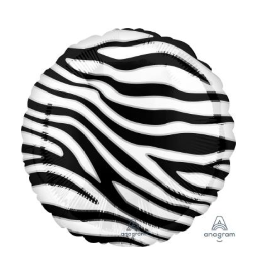 Globo de foil en forma de animales 18” Circulo cebra