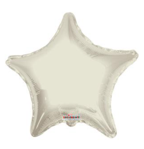 Globo de foil en forma de estrella 22” Marfil/ivori