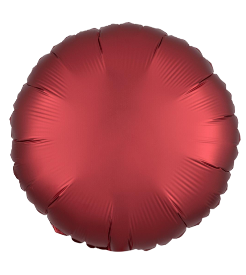 Globo de foil satinado en forma de Circulo 17” Satin Luxe Sangria