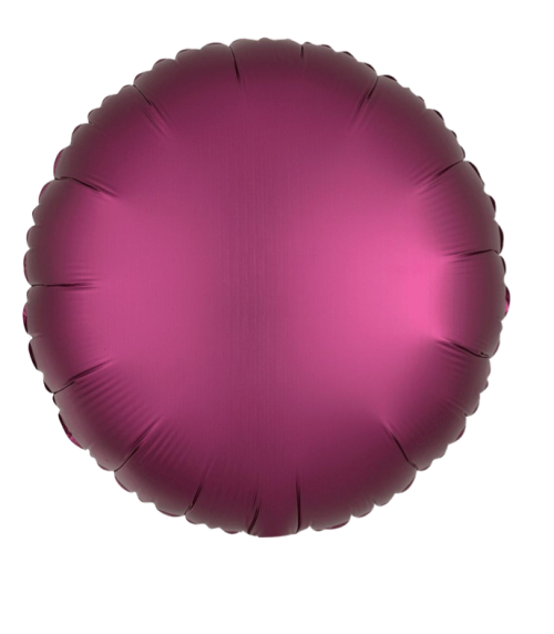 Globo de foil satinado en forma de Circulo 17” Satin Luxe Pomegranate