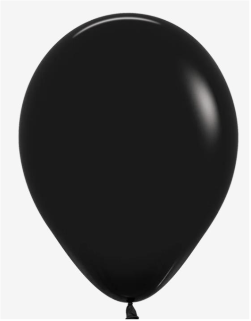 Bolsa de globos de látex Sempertex número 12 color FASHION NEGRO
