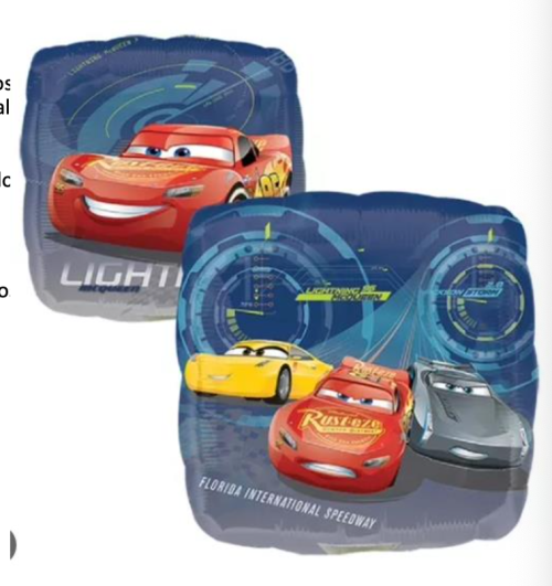 Globo de foil de personajes de 18” Cars