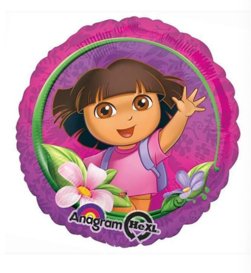 Globo de foil de personajes de 18” Dora